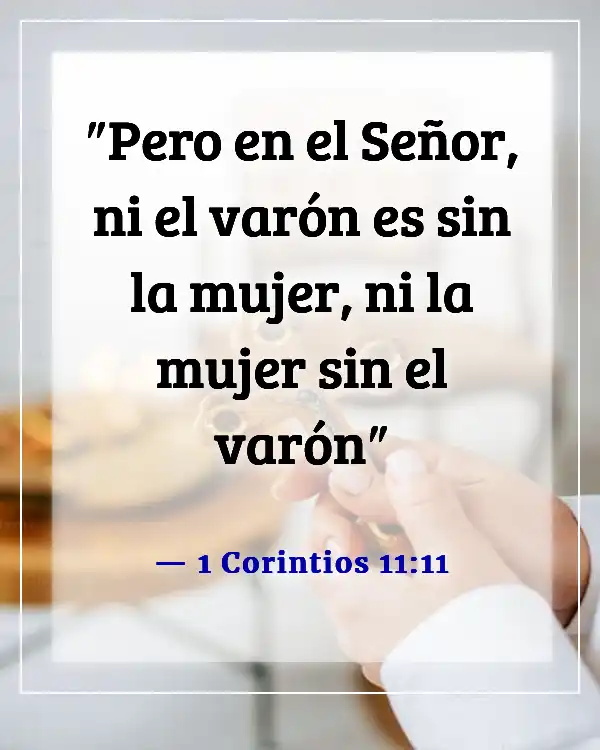 Versículos de la Biblia sobre la fortaleza de la mujer (1 Corintios 11:11)