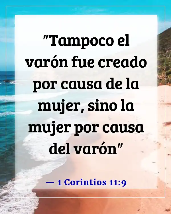 Una esposa que falta al respeto a su marido versículo bíblico (1 Corintios 11:9)