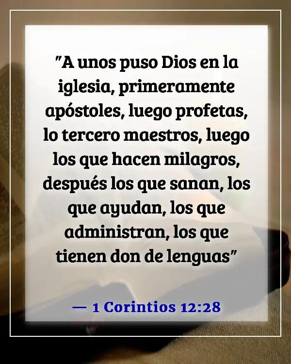 Versículos de la Biblia sobre dones y talentos (1 Corintios 12:28)