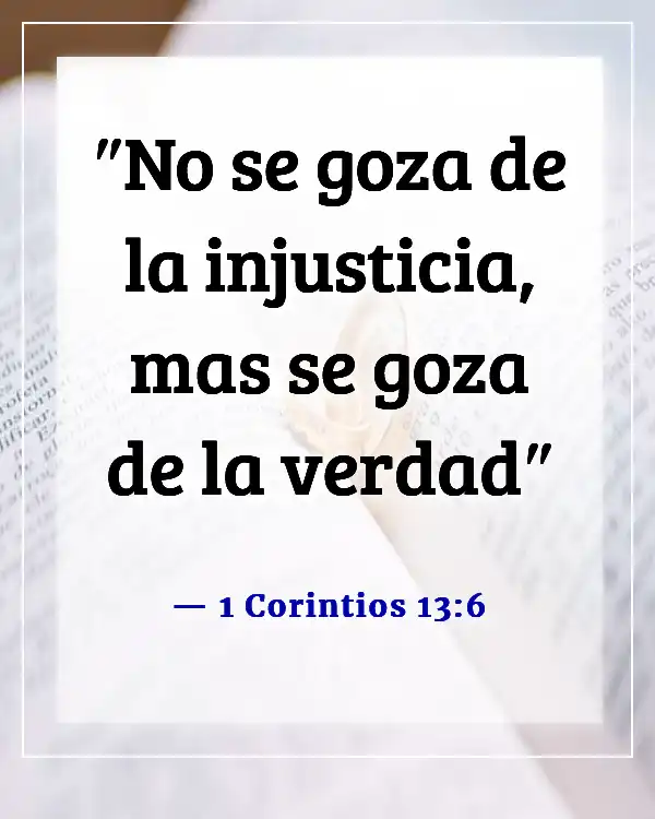 Versículos de la Biblia sobre el amor entre hermanos (1 Corintios 13:6)
