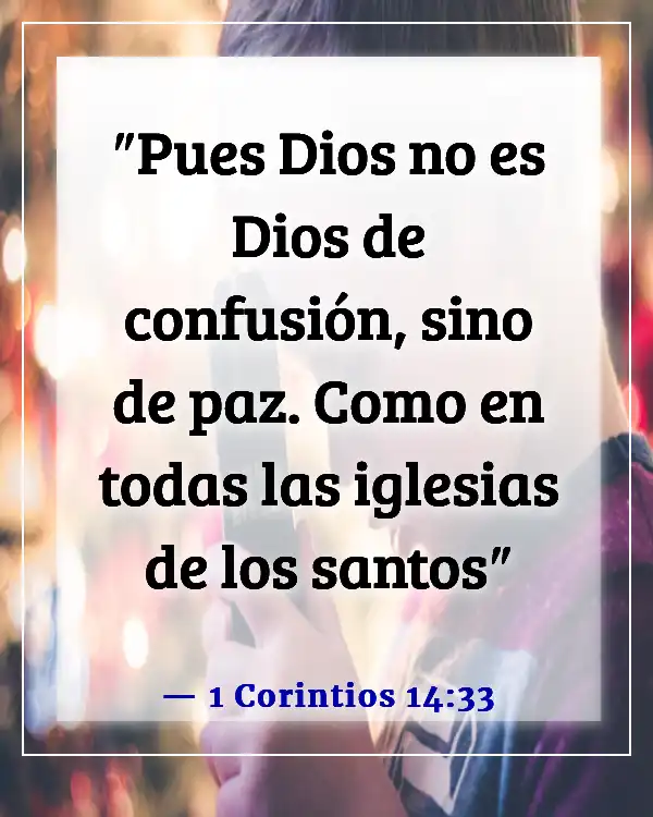 Versículos bíblicos sobre la división (1 Corintios 14:33)
