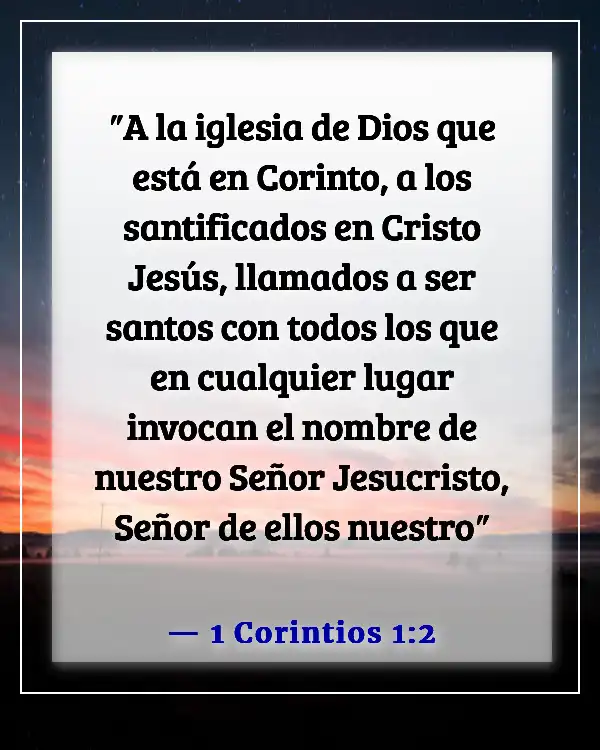 Versículo de la Biblia sobre ser apartado del mundo (1 Corintios 1:2)