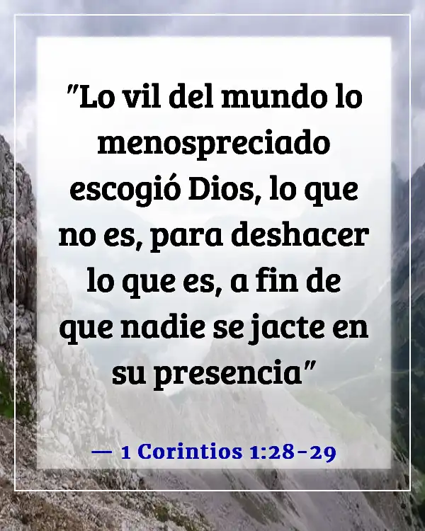 Versículos bíblicos sobre la humildad en el liderazgo (1 Corintios 1:28-29)
