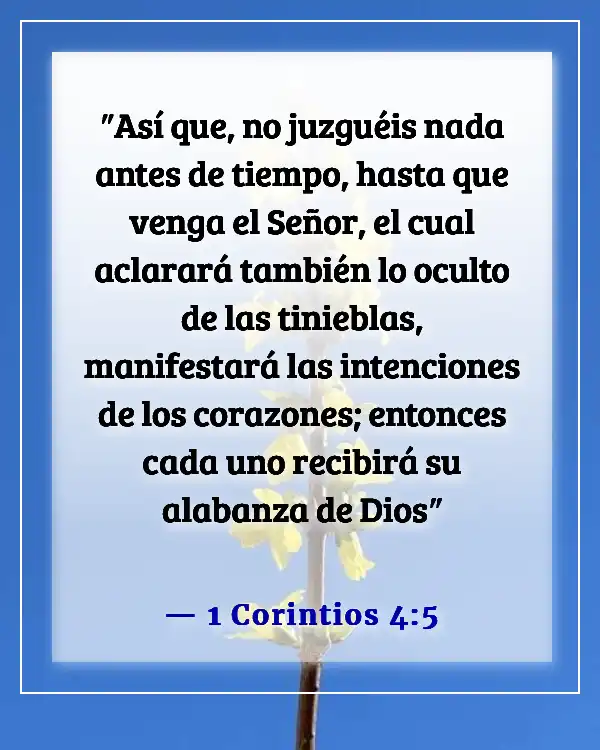 Versículo de la Biblia sobre no juzgar (1 Corintios 4:5)
