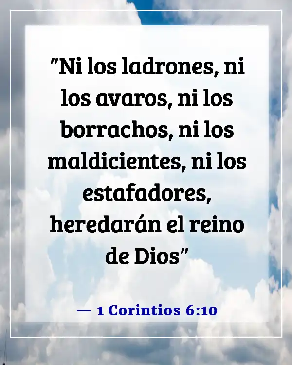 Versículos de la Biblia sobre la avaricia y el egoísmo (1 Corintios 6:10)