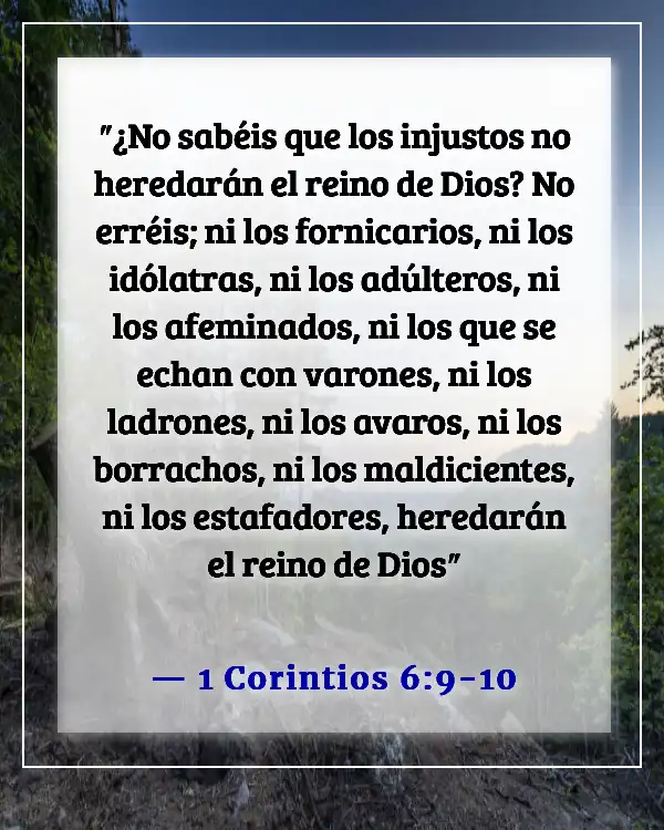 Versículos de la Biblia sobre quién irá al infierno (1 Corintios 6:9-10)