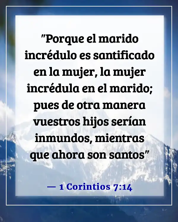 Versículo de la Biblia sobre la mezcla de razas (1 Corintios 7:14)