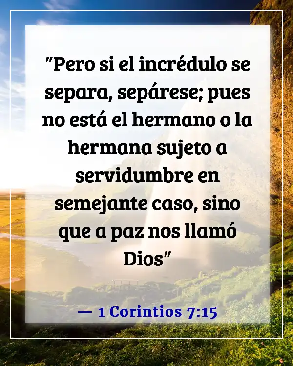 Versículos de la Biblia sobre las hermanas (1 Corintios 7:15)