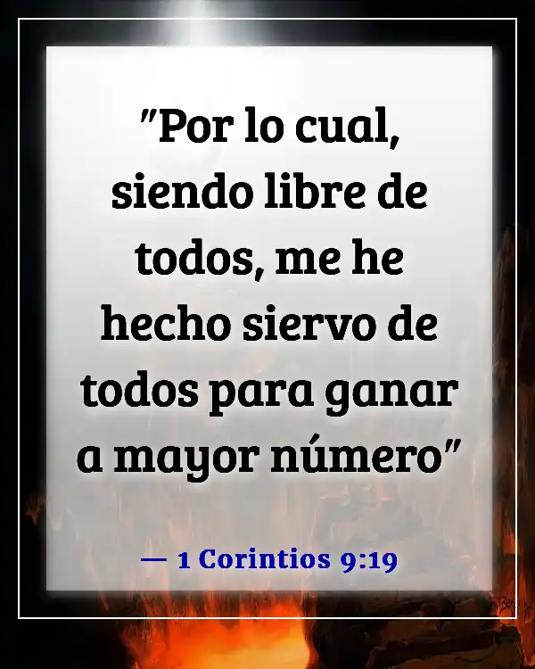 Versículo de la Biblia sobre el compromiso de servir a Dios (1 Corintios 9:19)