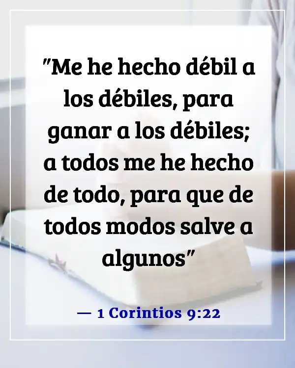Versículos de la Biblia sobre la misión y el alcance (1 Corintios 9:22)