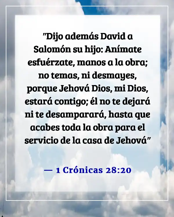 Sé un guerrero, no un preocupado (1 Crónicas 28:20)