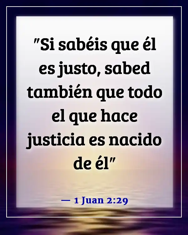 A verse from the Bible that talks about doing the right thing in Spanish can be translated as:

Versículo de la Biblia sobre hacer lo correcto (1 Juan 2:29)