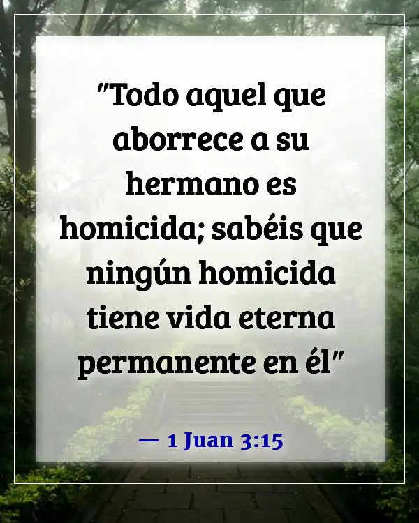 Versículos de la Biblia sobre el conflicto familiar (1 Juan 3:15)
