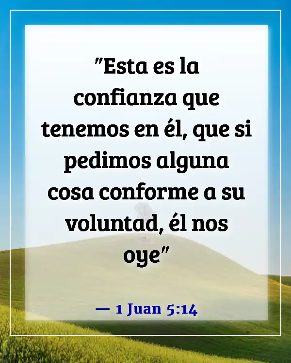 Versículo de la Biblia sobre esperar una respuesta a la oración (1 Juan 5:14)