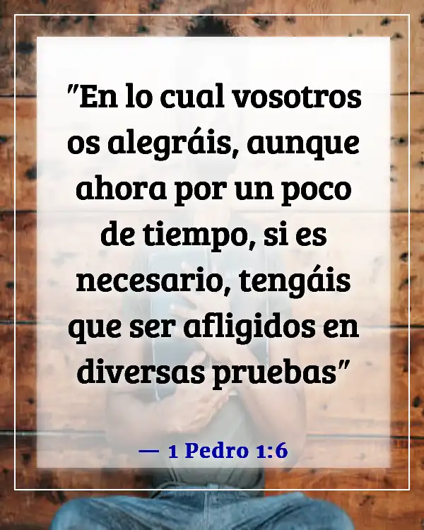 Versículo de la Biblia sobre estar agradecido por las pruebas (1 Pedro 1:6)