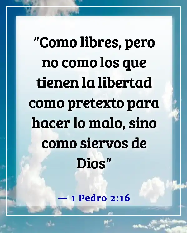 Versículos bíblicos para la exención religiosa (1 Pedro 2:16)