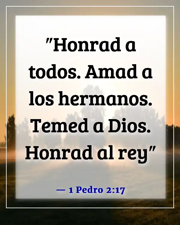 Versículos de la Biblia sobre el honor (1 Pedro 2:17)