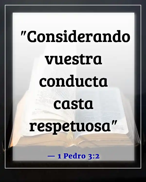 Una esposa que falta al respeto a su esposo versículo bíblico (1 Pedro 3:2)