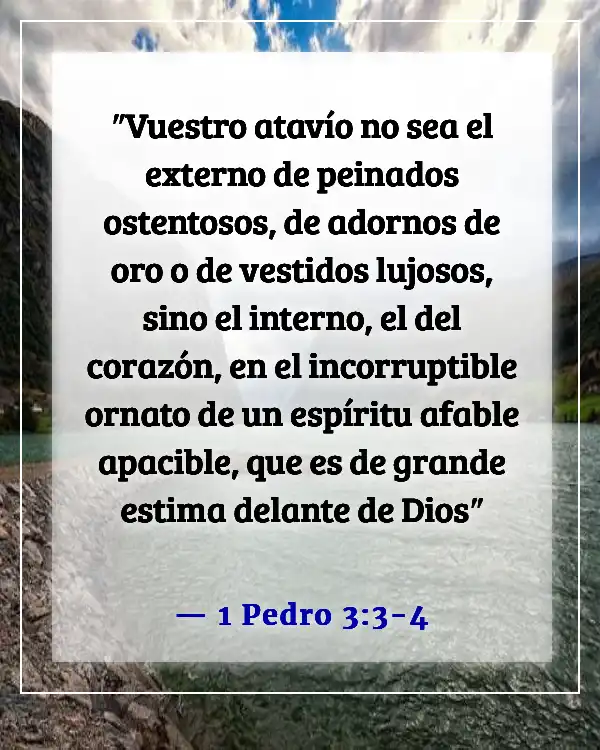 Versículos de la Biblia sobre la fortaleza de la mujer (1 Pedro 3:3-4)