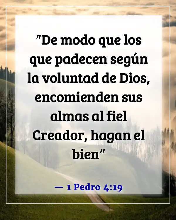 Versículos de la Biblia sobre la fe en medio de pruebas, dificultades y problemas (1 Pedro 4:19)