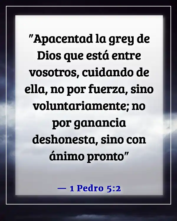 Versículo de la Biblia sobre el compromiso con el ministerio (1 Pedro 5:2)