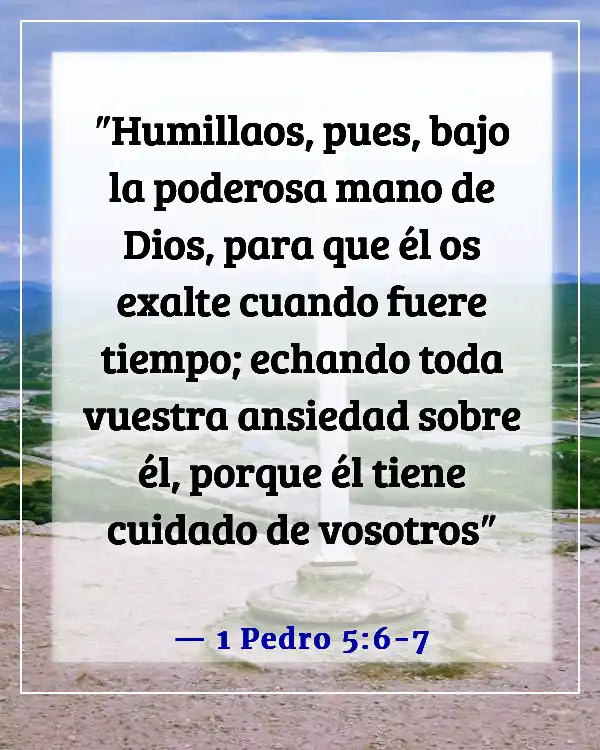 Versículo de la Biblia sobre esperar una respuesta a la oración (1 Pedro 5:6-7)