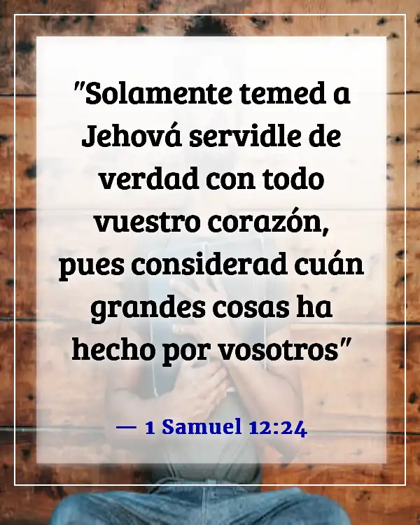 Versículo de la Biblia sobre el compromiso de servir a Dios (1 Samuel 12:24)