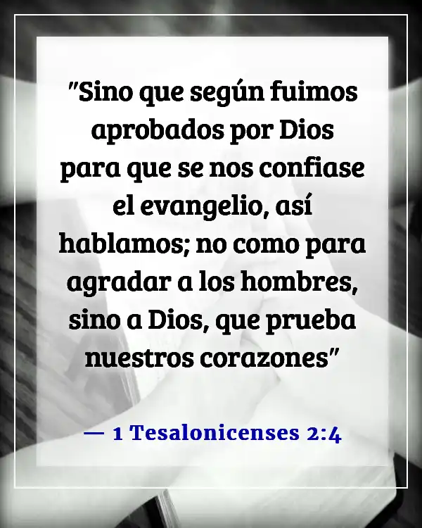 Versículos bíblicos para la exención religiosa (1 Tesalonicenses 2:4)