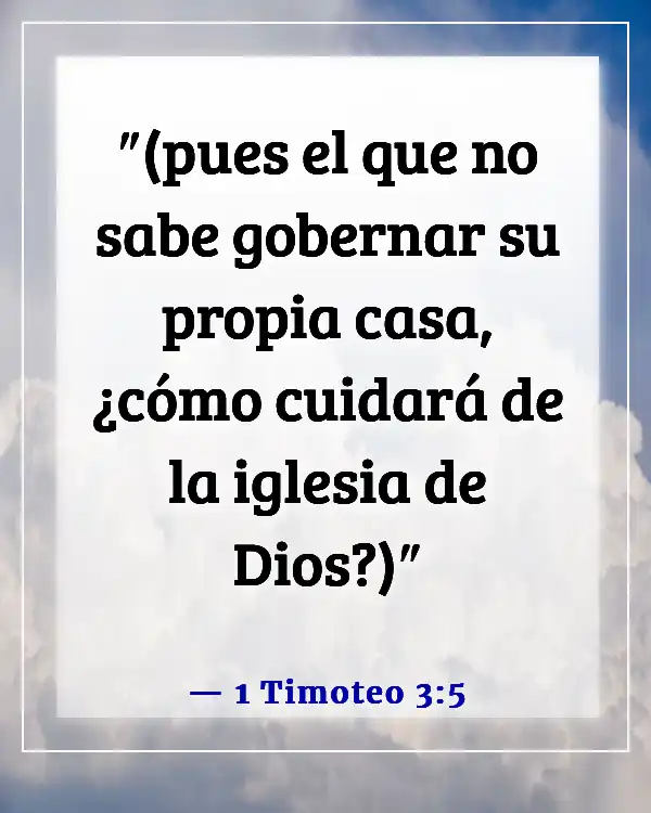 Versículos de la Biblia sobre el esposo como líder espiritual (1 Timoteo 3:5)
