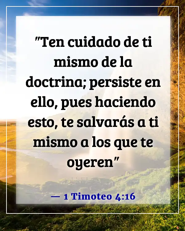 Versículo de la Biblia sobre la constancia (1 Timoteo 4:16)