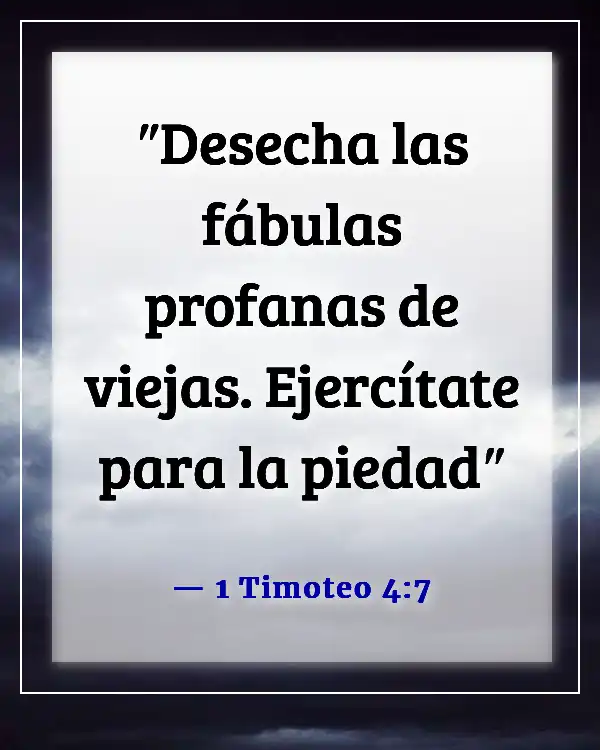 Versículos bíblicos sobre la lucha en la guerra espiritual (1 Timoteo 4:7)