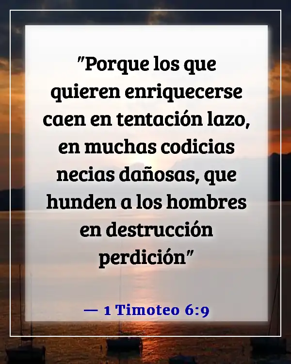 Versículos de la Biblia sobre las distracciones de Satanás (1 Timoteo 6:9)