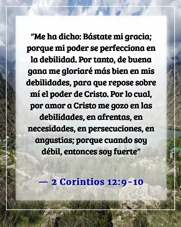 Versículo de la Biblia sobre superar pruebas y tribulaciones (2 Corintios 12:9-10)