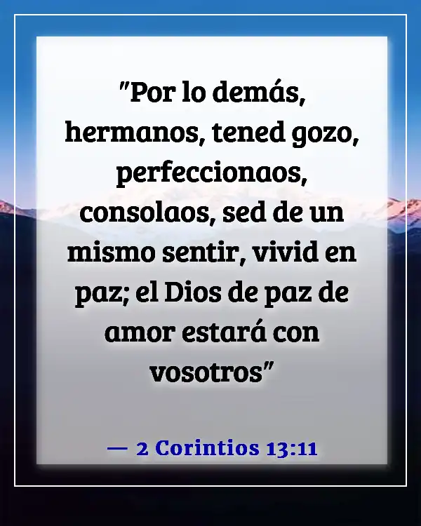 Versículo bíblico sobre problemas familiares (2 Corintios 13:11)