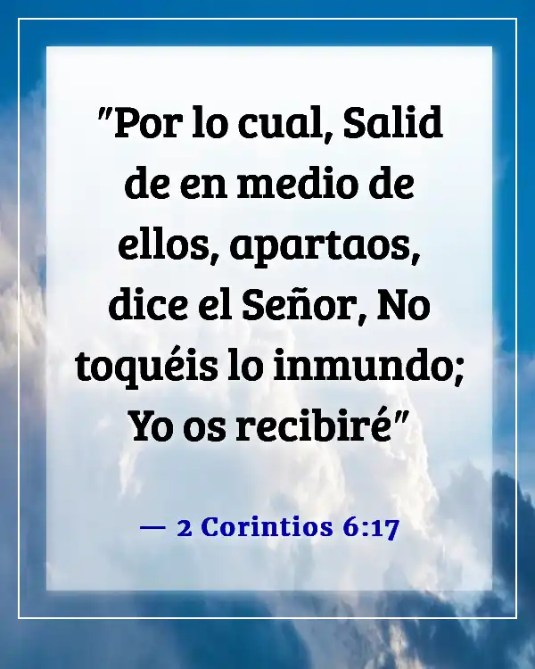 Versículo de la Biblia sobre ser apartado del mundo (2 Corintios 6:17)