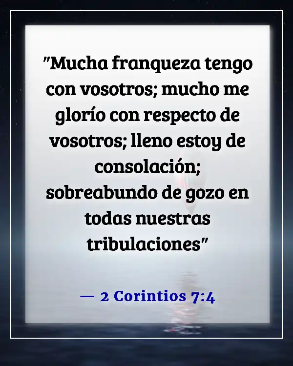 Versículo de la Biblia sobre estar agradecido por las pruebas (2 Corintios 7:4)