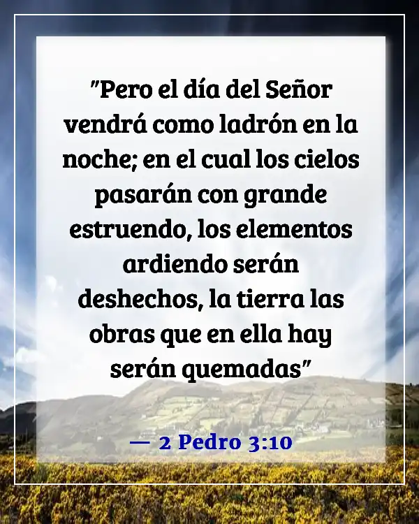 Versículos bíblicos sobre esperar el regreso de Jesús (2 Pedro 3:10)