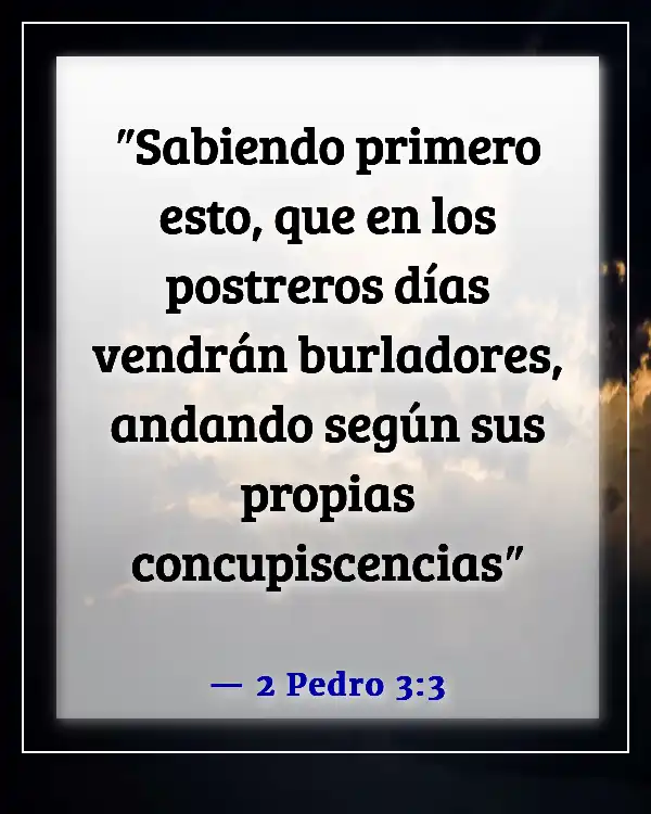 The Spanish translation for "Bible verse about making fun of God" is "Versículo bíblico sobre burlarse de Dios." (2 Pedro 3:3)