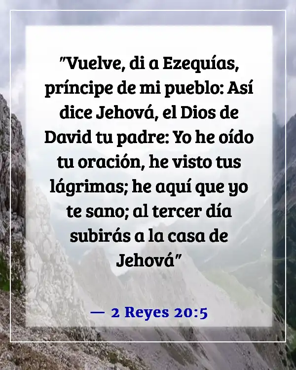 Versículos de la Biblia sobre Dios protegiéndonos de la enfermedad (2 Reyes 20:5)