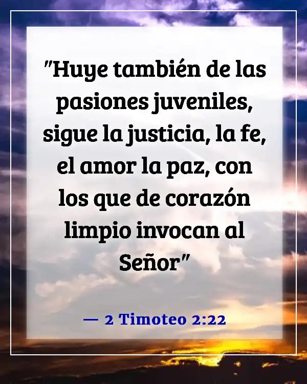 Versículos de la Biblia sobre buscar a Dios (2 Timoteo 2:22)