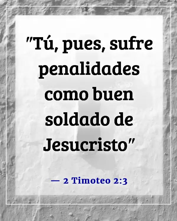 Versículos de la Biblia sobre guerreros (2 Timoteo 2:3)