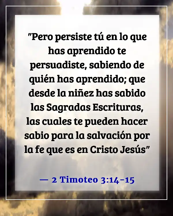 Versículos de la Biblia sobre criar a tus hijos (2 Timoteo 3:14-15)