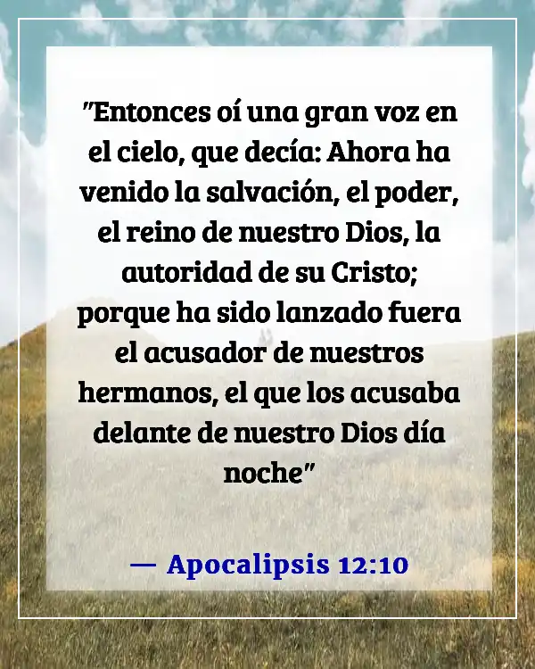 Versículo de la Biblia sobre la caída de Satanás (Apocalipsis 12:10)