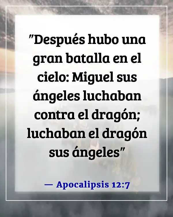 Versículos de la Biblia sobre ángeles y demonios (Apocalipsis 12:7)