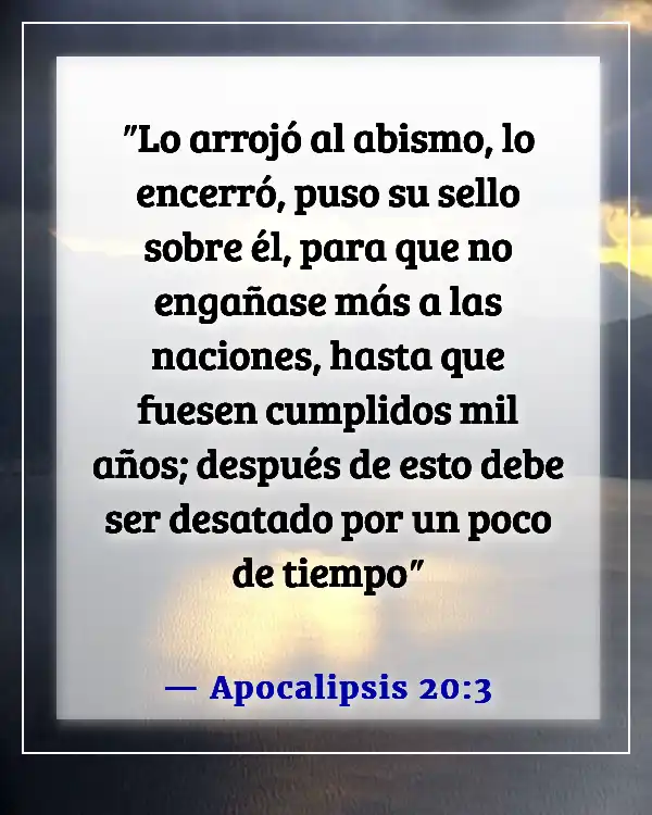 Versículo de la Biblia sobre la caída de Satanás (Apocalipsis 20:3)