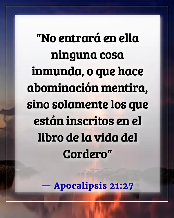 Versículos de la Biblia sobre el cielo y el infierno (Apocalipsis 21:27)