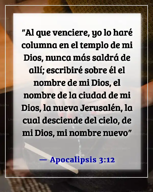Versículos de la Biblia sobre el cielo y el infierno (Apocalipsis 3:12)