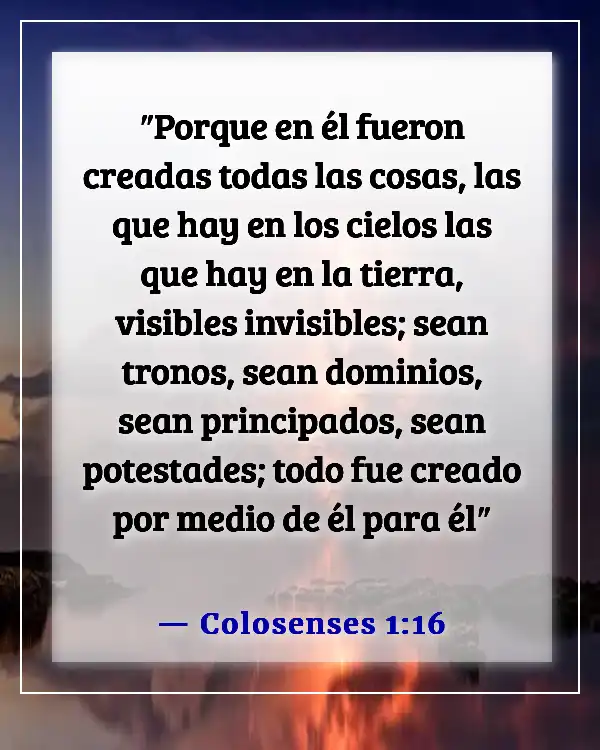 Versículos de la Biblia sobre respetar la creación de Dios (Colosenses 1:16)