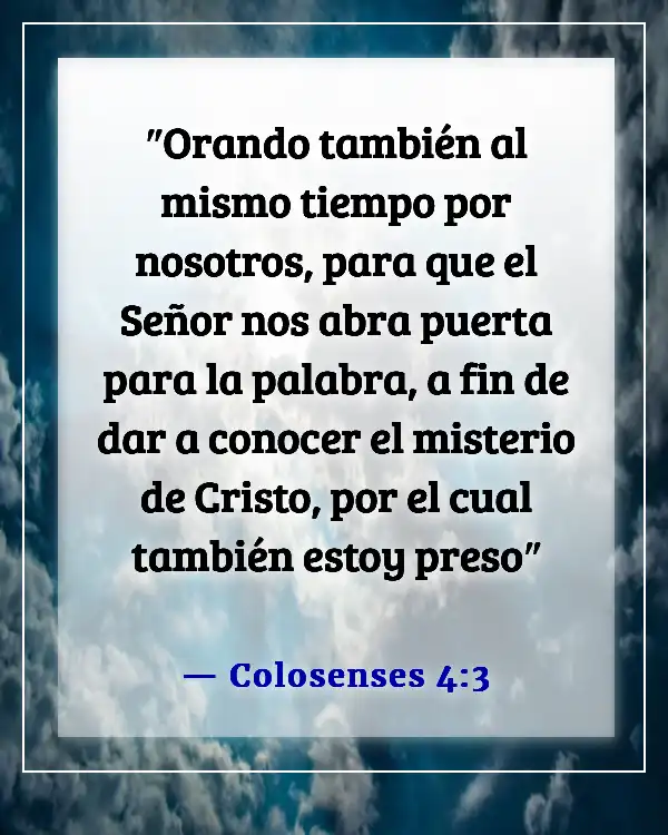 Versículo de la Biblia sobre misión y visión (Colosenses 4:3)