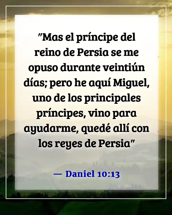Versículos de la Biblia sobre ángeles y demonios (Daniel 10:13)